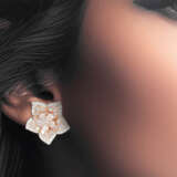 Earrings: modern diamond flower stud earrings with… - photo 1