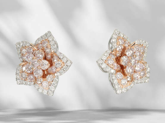 Earrings: modern diamond flower stud earrings with… - photo 4