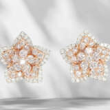 Ohrringe: Moderne Diamant Blüten-Ohrstecker mit pi… - Foto 6
