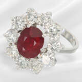 Ring: white gold ruby/brilliant-cut diamond gold r… - photo 5