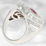 Ring: extravagant luxurious diamond/ruby ring, tot… - photo 4
