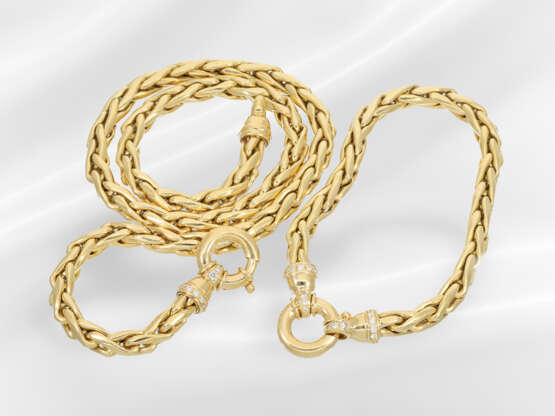 Chain/bracelet: unworn yellow gold chain with smal… - фото 1