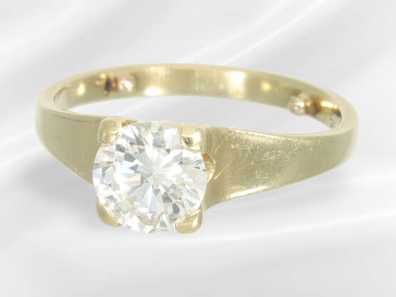 Ring: 14K solitaire ring with a brilliant-cut diam… - photo 2