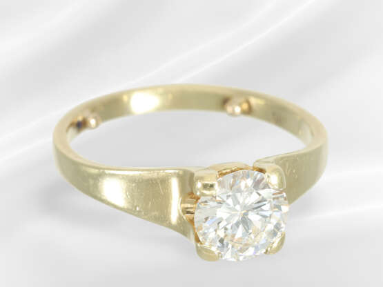 Ring: 14K solitaire ring with a brilliant-cut diam… - photo 3