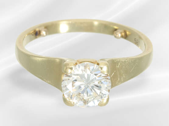 Ring: 14K solitaire ring with a brilliant-cut diam… - photo 4