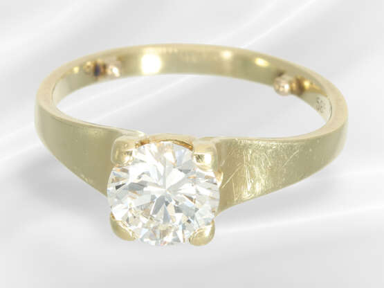 Ring: 14K solitaire ring with a brilliant-cut diam… - photo 5