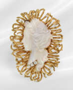 Épingles à cheveux. Brooch/pendant: unusual vintage goldsmith work wit…