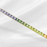 Armband: hochwertiges "Rainbow" Tennisarmband mit … - Foto 3