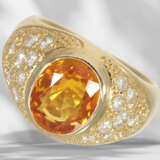 Ring: Goldschmiedering mit seltenem, intensiv oran… - Foto 1