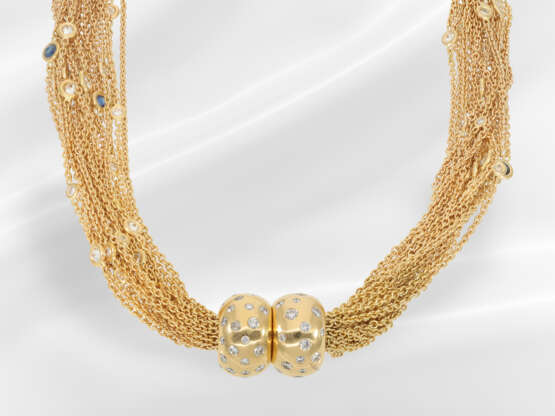 Chain: exceptional, multi-row designer gold chain … - photo 2