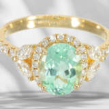 Ring: goldsmith ring with extremely rare Paraiba t… - фото 4