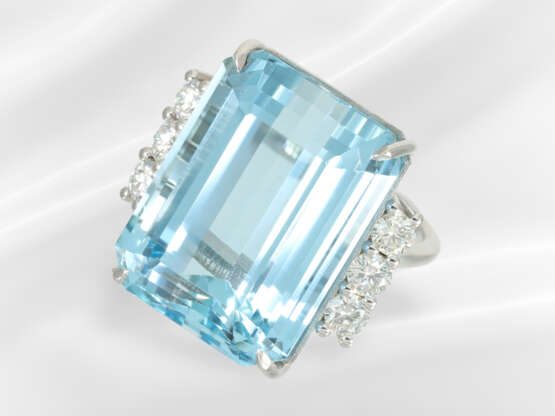 Ring: Aquamarine ring of outstanding quality, "San… - фото 1