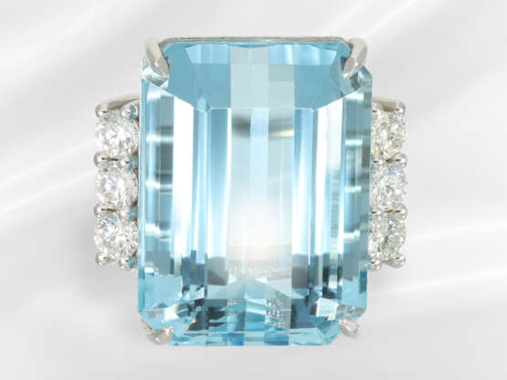Ring: Aquamarine ring of outstanding quality, "San… - фото 2