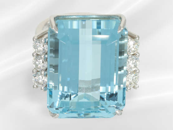 Ring: Aquamarine ring of outstanding quality, "San… - фото 3