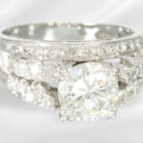 Ring: precious brilliant-cut diamond/diamond gold … - photo 6