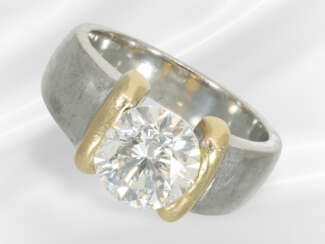 Ring: very fine brilliant-cut diamond solitaire ri…