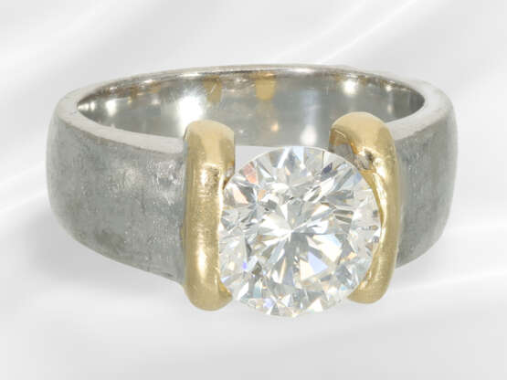 Ring: very fine brilliant-cut diamond solitaire ri… - фото 2