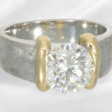 Ring: very fine brilliant-cut diamond solitaire ri… - photo 2