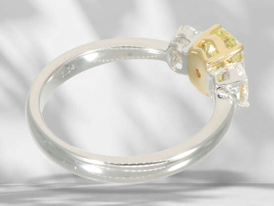 Ring: hochwertiger Diamantring, Mittelstein Fancy … - Foto 5