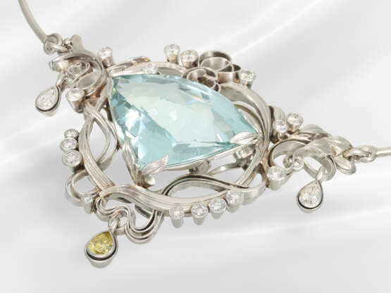 Chain/necklace: important platinum goldsmith jewel… - фото 2