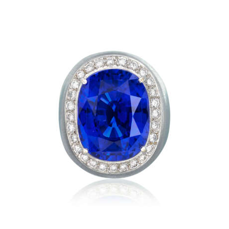 SAPPHIRE AND DIAMOND RING - Foto 1