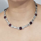 GARNET AND DIAMOND NECKLACE - photo 5