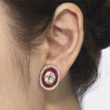 NO RESERVE - DIAMOND AND RUBY EARRINGS - photo 3