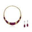 SET OF RUBY AND DIAMOND JEWELLERY - Auction prices