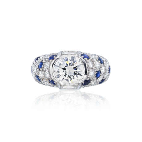 DIAMOND AND SAPPHIRE RING - фото 1