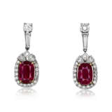 RUBY AND DIAMOND EARRINGS - фото 1