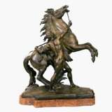 Sculptures jumelees Chevaux Marley. Bronze Rococo 19th century - Foto 2