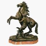Sculptures jumelees Chevaux Marley. Bronze Rococo 19th century - Foto 3