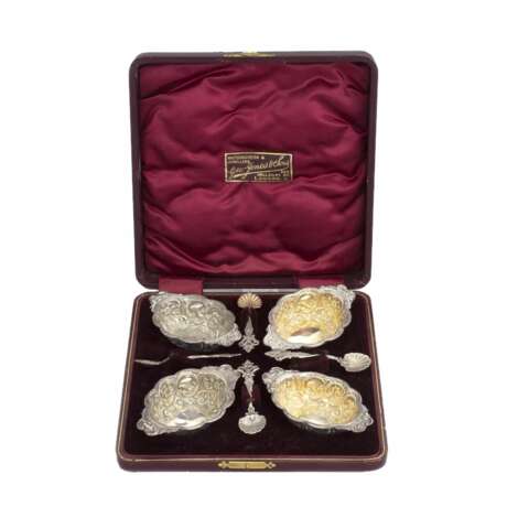 Sali&egrave;res avec cuill&egrave;res. Argent Rococo Late 19th century - photo 1