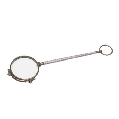 Silver lorgnette with enamel Silver At the turn of 19th -20th century - photo 1