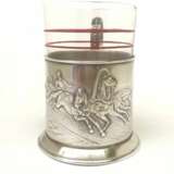 Glass holder Horses Metal 20th century - photo 3
