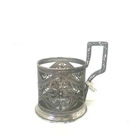 Glass holder flowers Metal 20th century - photo 1