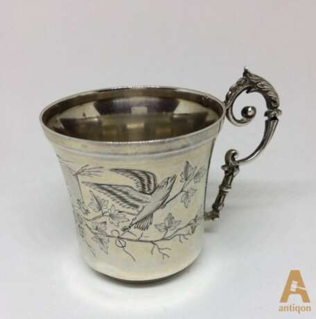Coffee cup with saucer Silber At the turn of 19th -20th century - Foto 3
