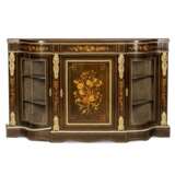 Three-door chest of drawers in Napoleon III style. Marquetry Napoleon III Late 19th century - photo 1