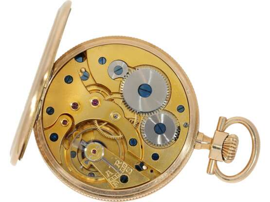 Taschenuhr: sehr ausgefallene und ausgesprochen schöne 14K Gold Lepine, Tissot für L.M. Lilpop Warschau, No. 9838, königlicher Uhrmacher, ca. 1915 - photo 3