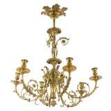 Louis XVI style chandelier. Gilded bronze 19th century - photo 1