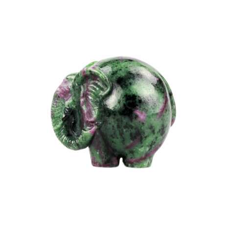 Carved figurine of an elephant in Faberge style. 20th century Bloodstone 20th century - photo 3