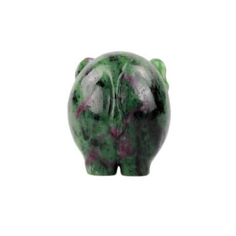 Carved figurine of an elephant in Faberge style. 20th century Bloodstone 20th century - photo 4