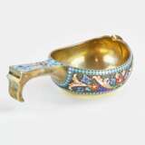 Russian silver kovsh Silver 84 Cloisonné enamel Gilding Neo-Russian At the turn of 19th -20th century - photo 4