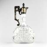 Russian liqueur decanter crystal in silver. Moscow 1907-1913 Silver 84 Eclecticism At the turn of 19th -20th century - photo 1