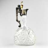 Russian liqueur decanter crystal in silver. Moscow 1907-1913 Silver 84 Eclecticism At the turn of 19th -20th century - photo 3