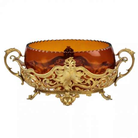 Bronze jardiniere with glass. 19-20 century. Bronze glass Eclecticism At the turn of 19th -20th century - photo 5