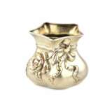 Silver box vase by Orest Kurlyukov in the form of a tied bag. Silver 84 Gilding At the turn of 19th -20th century - photo 1