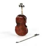Mod&egrave;le miniature de violon dans son etui. Wood metal At the turn of 19th -20th century - photo 5