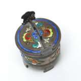 Miniature silver salt cellar with enamel. &Oslash;ystein Balle Norway. Enamel 20th century - photo 2