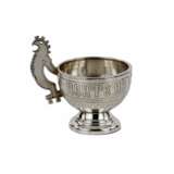 Изящный водочный набор из серебра в неорусском стиле мастерской С.М. Иконникова. Silver 84 Gilding 19th century г. - фото 9